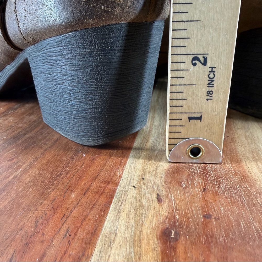 Born Slater Women's Harness Strap Cowboy Ankle Boots in a brown suede finish 9.5 - Picture 8 of 8
